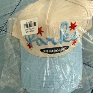 Parker Chicago Embroidered Beige and Blue Cap